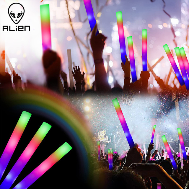Light Foam Sticks Glow Party Led  Stage Lighting Led Stick - Alien  20/60pcs 48cm - Aliexpress